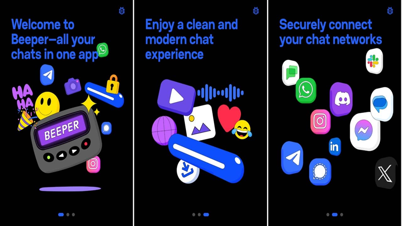 Fenêtres d'introduction du bip.