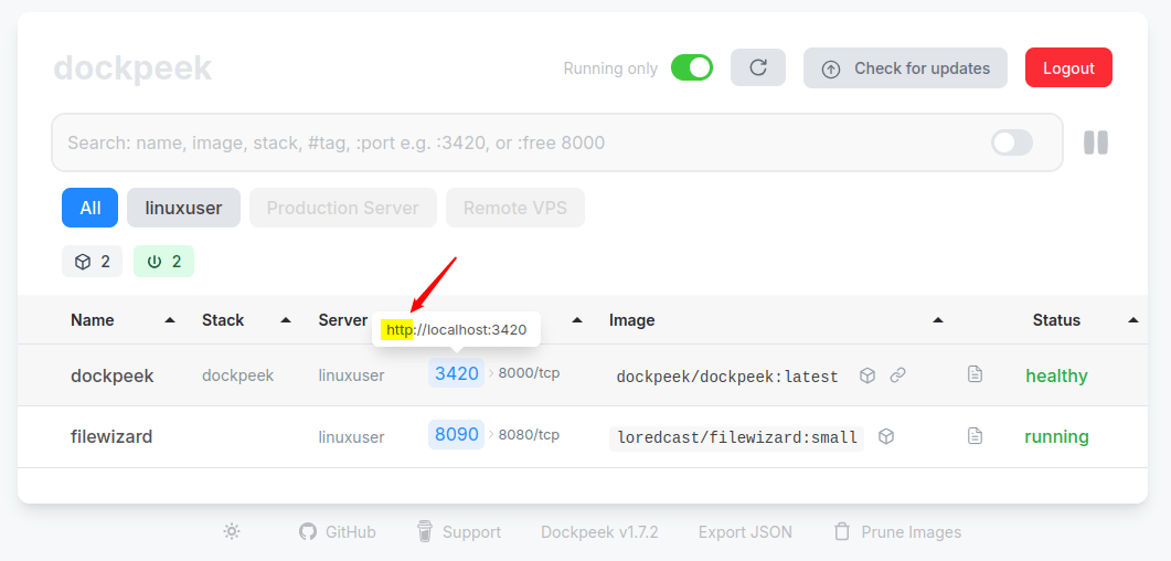 Détecter les ports HTTP et HTTPS