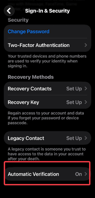 Vérification automatique