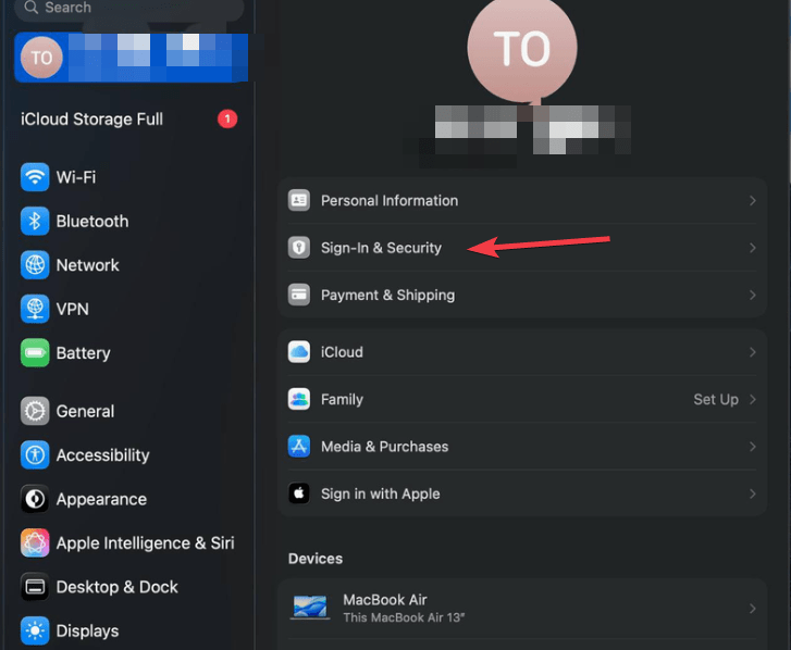 Connexion et sécurité Macos