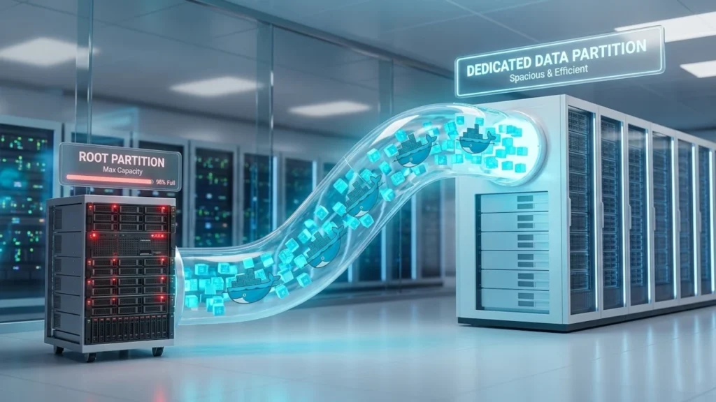 Move Docker Volume Larger Partition Featured