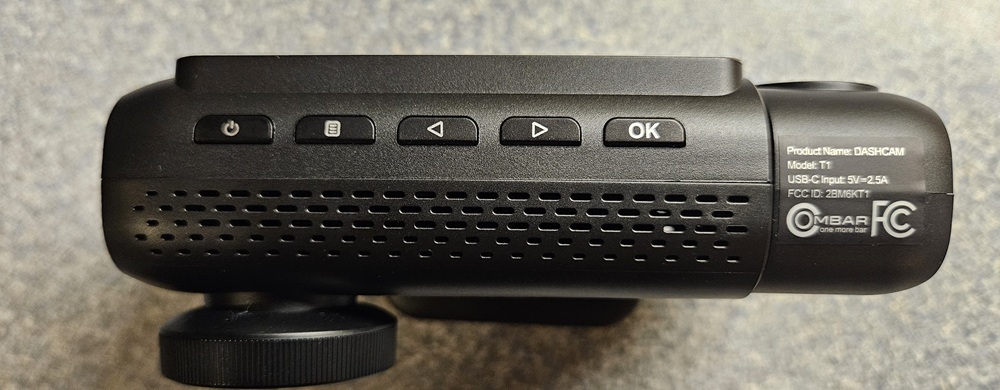 Boutons sur la caméra embarquée OMBAR.