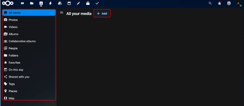 Gestion des médias Nextcloud