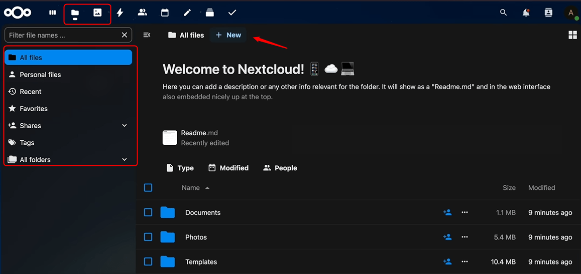 Gérer les fichiers Nextcloud