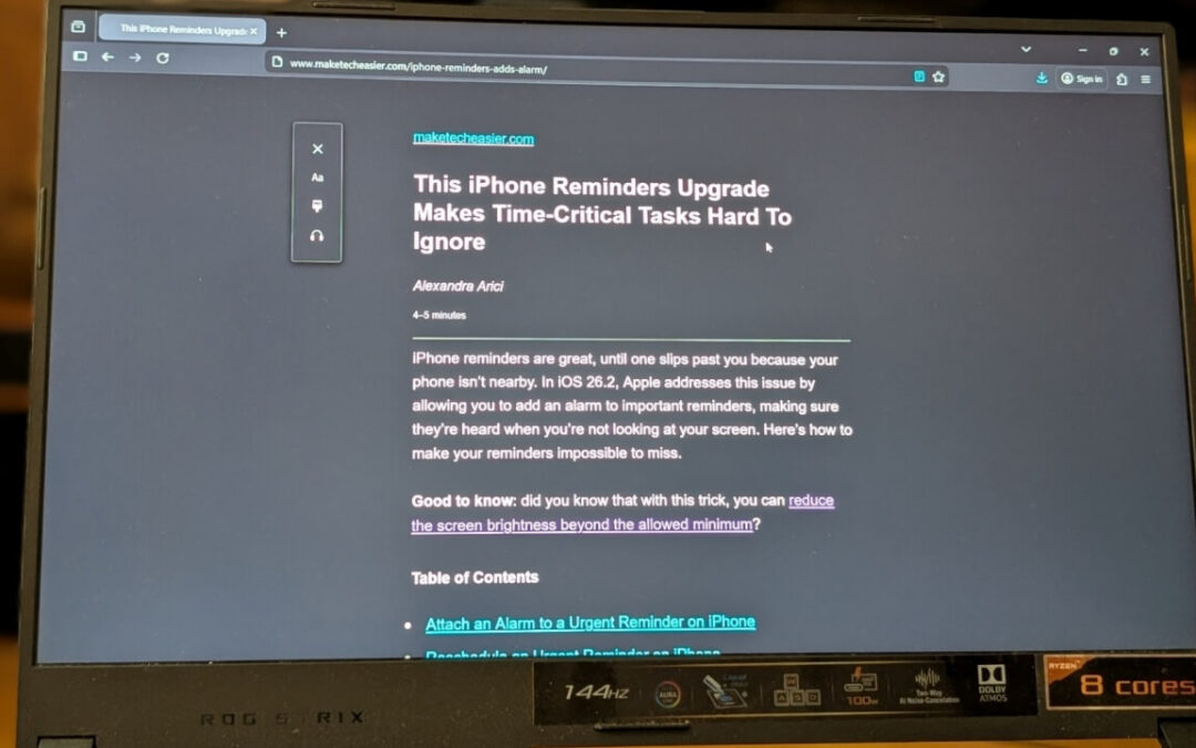 J&rsquo;utilise cette astuce pour forcer le mode lecteur sur chaque page Web et dire adieu aux publicités