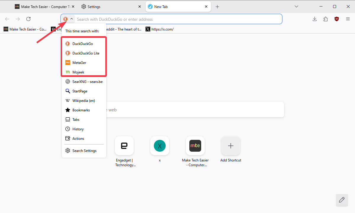 Moteur de recherche privé