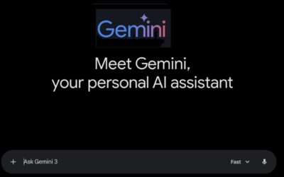 Gemini chat welcome page.