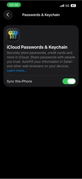 Porte-clés de mot de passe iPhone