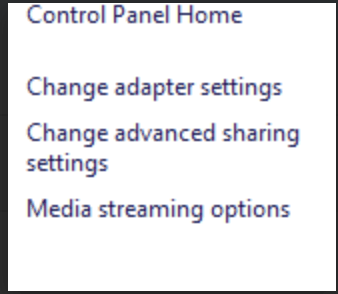 Paramètres de l'adaptateur du panneau de configuration Windows