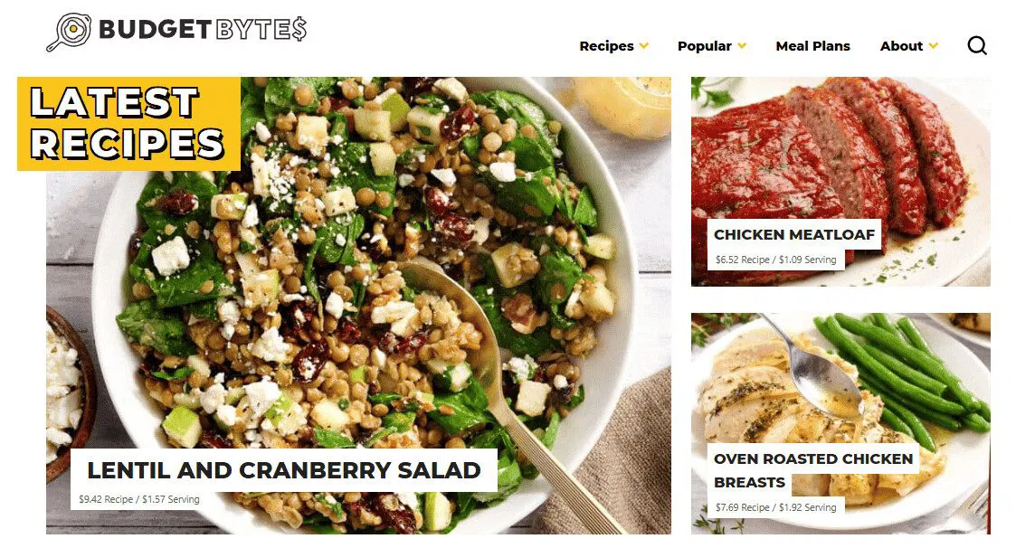 Recettes d'octets budgétaires