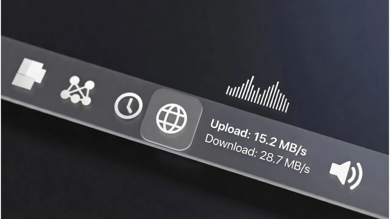 Display Internet Speed Taskbar
