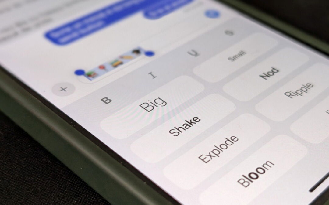 Comment animer le texte et les emoji dans des messages sur iPhone
