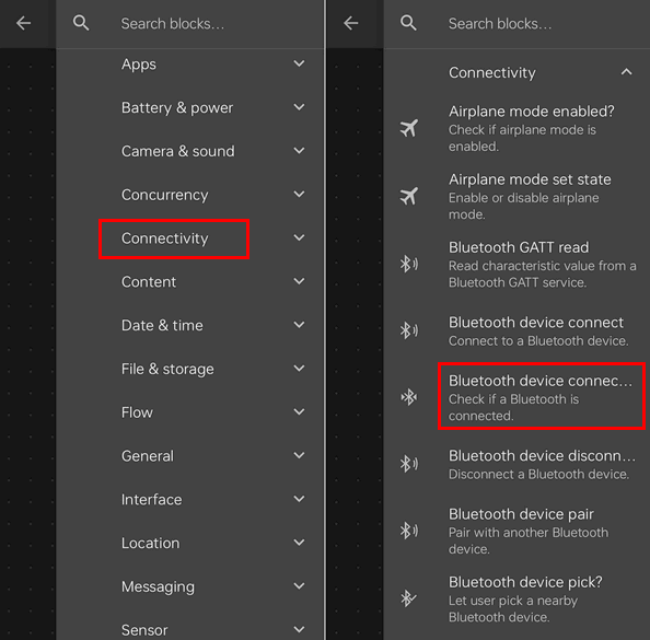 Création d'un flux de connectivité dans l'automatisation