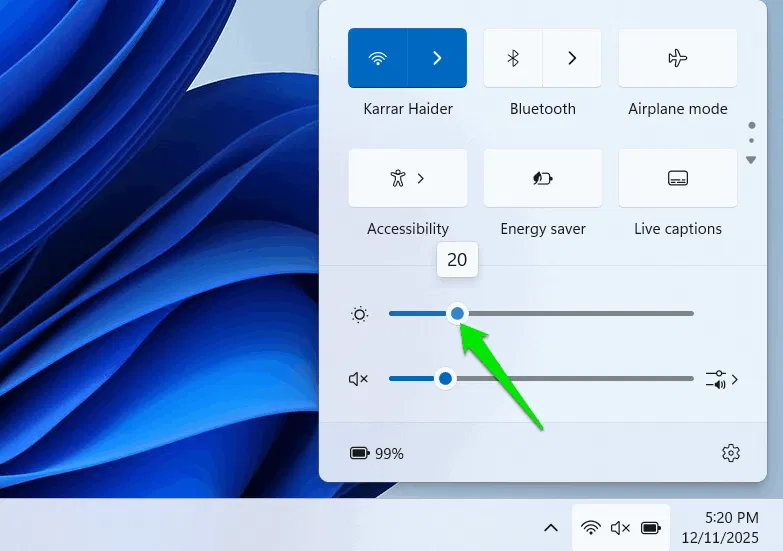 Ajuster la luminosité sous Windows