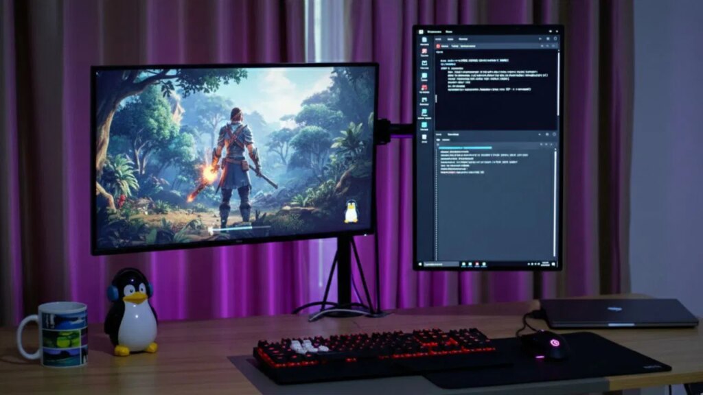 Run Fullscreen Games In Linux With Dual Monitors Feature Image