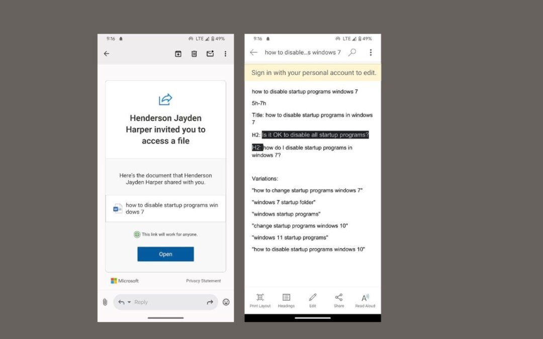 Comment ouvrir des fichiers partagés sur Android sans compte Microsoft