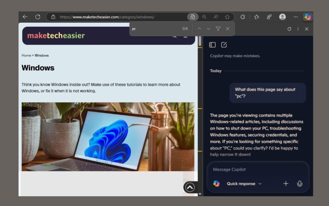 Comment utiliser les suggestions de copilot dans la découverte de Microsoft Edge sur page