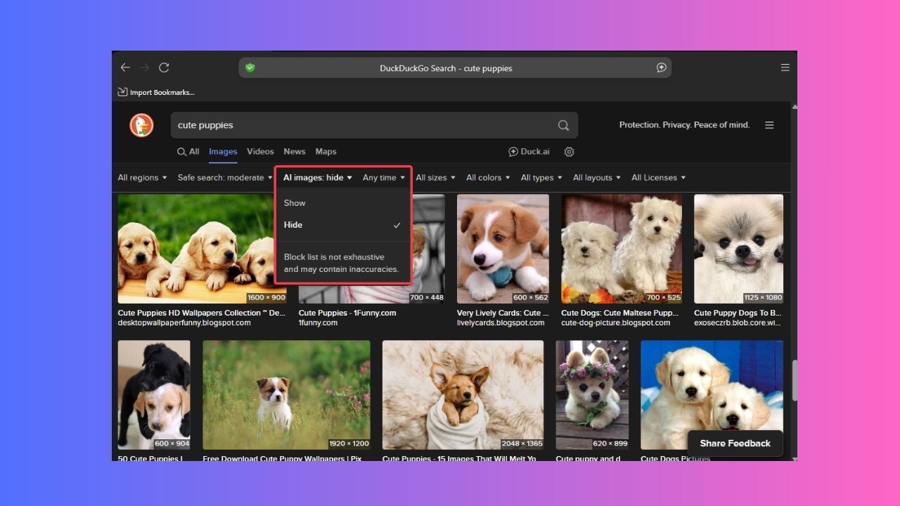 Filter Ai Generated Images In Duckduckgo