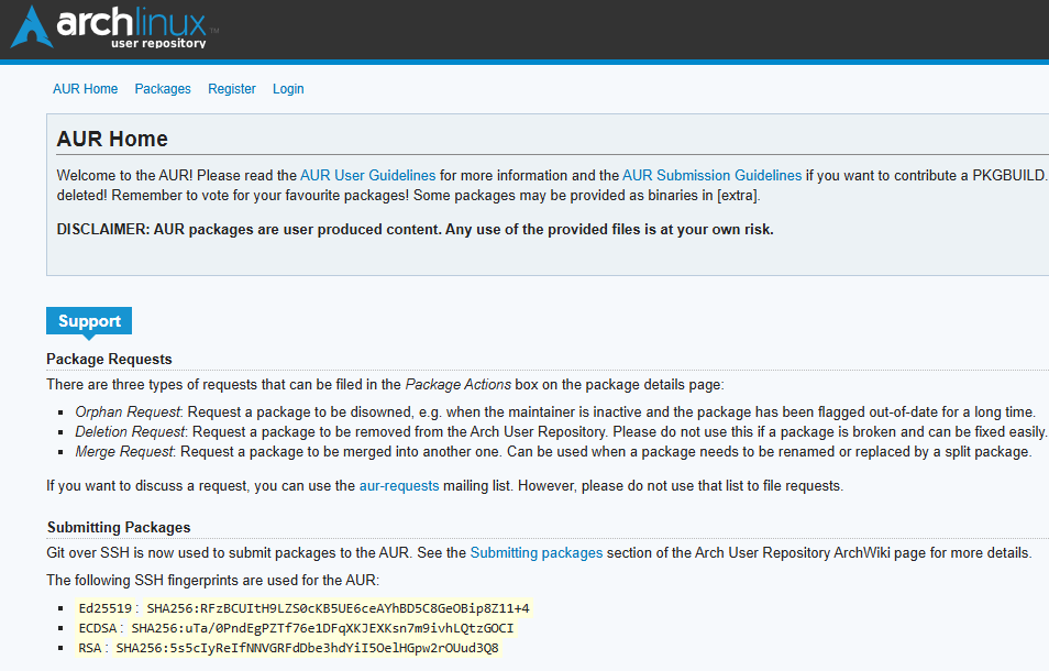 Référentiel d'utilisateurs Arch Linux