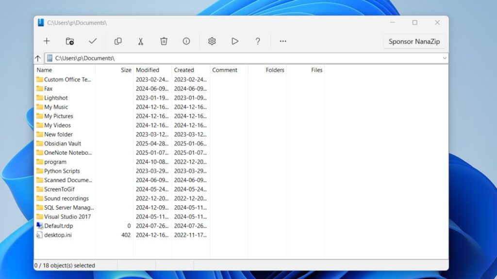 Feature Image Of The Open Source Nanazip File Archive Manager On Windows