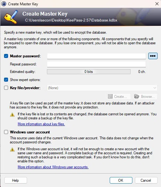 Pourquoi je préfère la configuration de Keepass Password Manager Master Pass