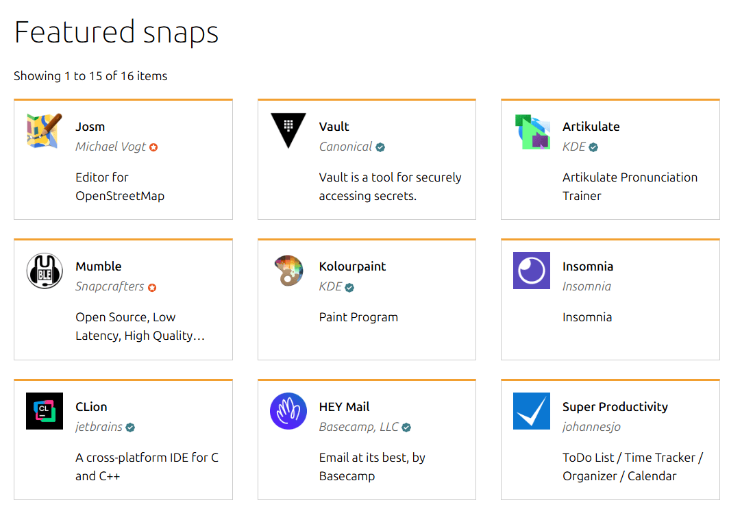 Boutique instantanée affichant les applications