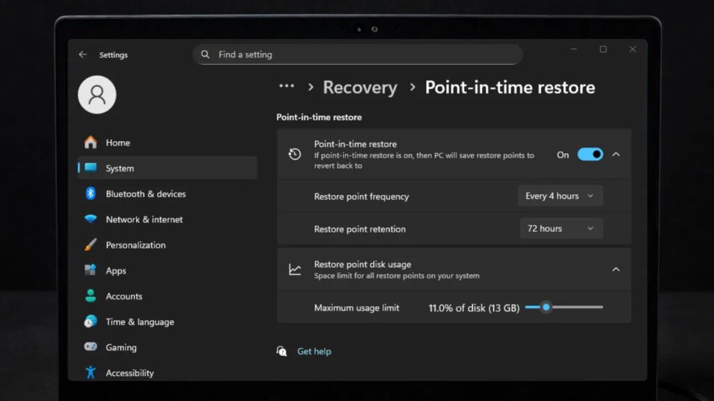 Windows 11 Point In Time Restore