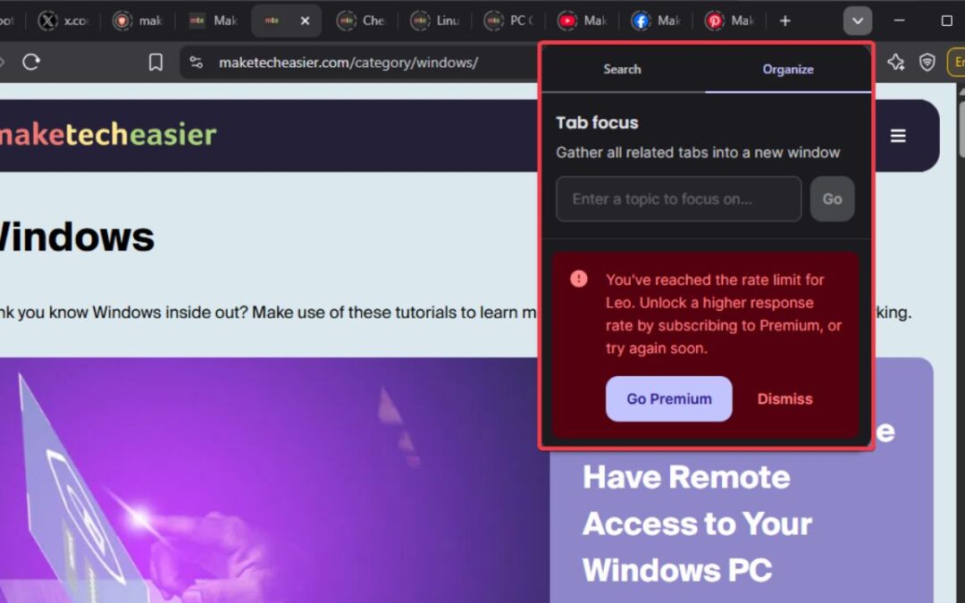 Utilisez le nouveau mode Brave Tab Focus pour organiser votre navigateur