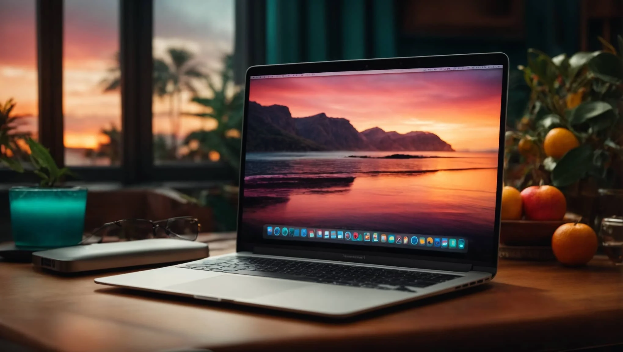 macbook sur un bureau avec macos ventura