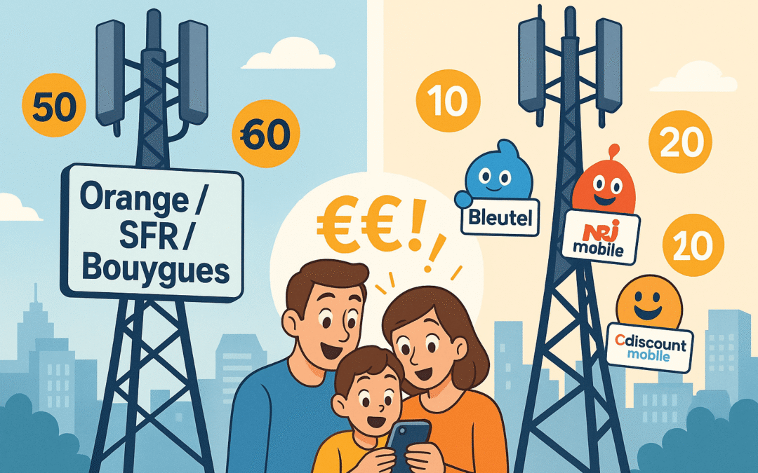 MVNO vs Opérateurs historiques : pourquoi les petits opérateurs comme Bleutel cartonnent en 2025